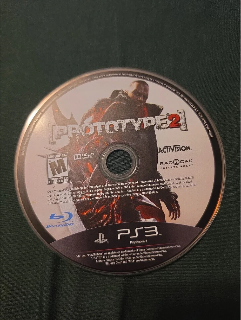 Prototype 2 (PlayStation 3, PS3) Disc Only Tested 8326